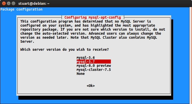 install mysql server debian 10