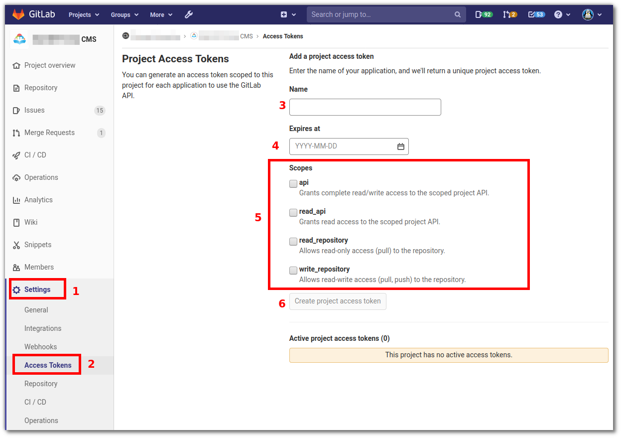 GitLab Create A Project Access Token Programster s Blog