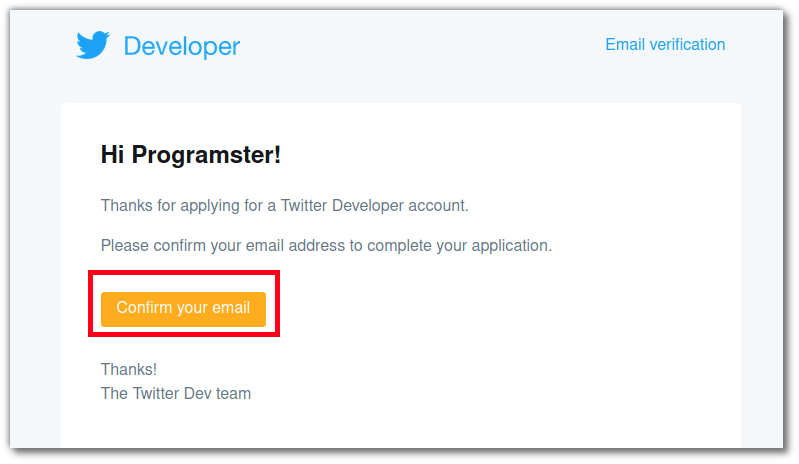Twitter Create Developer Account Programster S Blog