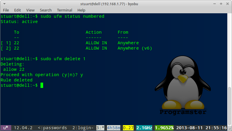 UFW Cheatsheet Programster s Blog