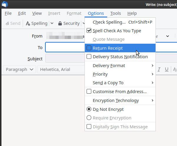 how to turn on read recipts in mailbird